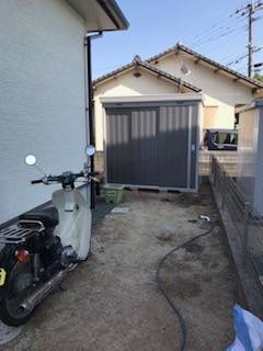 有明トーヨーの庭の片隅に物置があったらいいな~の施工前の写真1