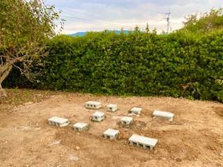 有明トーヨーのお庭に物入れ欲しいな~の施工前の写真2
